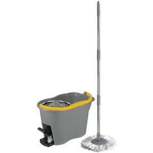 SECCHIO MOP LAVA PAVIMENTO CENTRIFUGA SET APEX  PP LT 12 + MOP + MANICO INOX CM 85/115