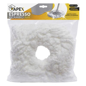 MOP LAVA PAVIMENTO CENTRIFUGA APEX - MICROFIBRA CM 28X28- 6 pezzi