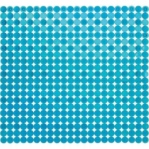 TAPPETO DOCCIA ANTISCIVOLO - RONDÒ COLORATA+VENTOSE CM 52X52- 2 pezzi