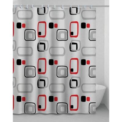 TENDA DOCCIA QUADRI 60  IN VINILE+ ANELLI CM 180X200