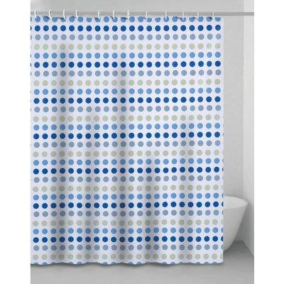TENDA DOCCIA PALLINE - IN VINILE + ANELLI CM 120X200- 2 pezzi
