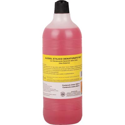 ALCOOL ETILICO DENATURATO 999  ° - LT 1- 12 pezzi