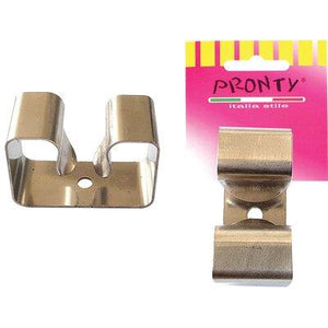 GANCIO PORTASCOPE PRONTY - INOX 1 POSTO- 12 pezzi