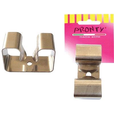 GANCIO PORTASCOPE PRONTY - INOX 1 POSTO- 12 pezzi