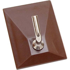 GANCIO ADESIVO METALGANCIO PRONTY - BASE PLASTICA/GANCIO METALLO CF=PZ 2 MARRONE- 12 confezioni