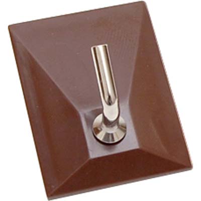 GANCIO ADESIVO METALGANCIO PRONTY - BASE PLASTICA/GANCIO METALLO CF=PZ 2 MARRONE- 12 confezioni