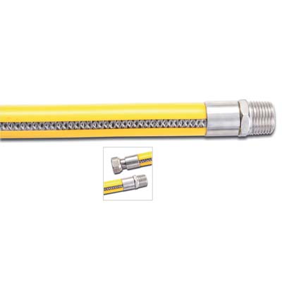 TUBO GAS FLESSIBILE MF  INOX/PVC 1/2MF CM 100