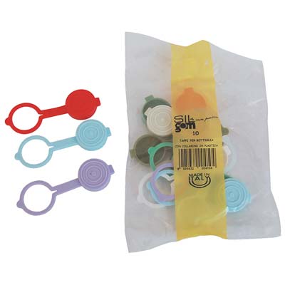 TAPPO PVC + ANELLO X BOTTIGLIA - LT 1 CF=PZ 10- 15 confezioni