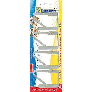 FERMATOVAGLIA A MOLLA SUPER DE LUCA - INOX MM 40 CF=PZ 4- 6 confezioni