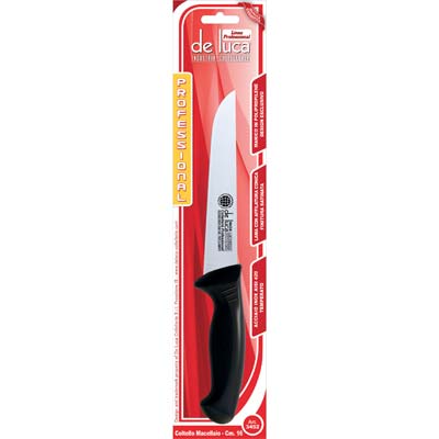 COLTELLO MACELLAIO PROFESSIONAL DE LUCA - MANICO PLT/INOX CM 16- 2 pezzi
