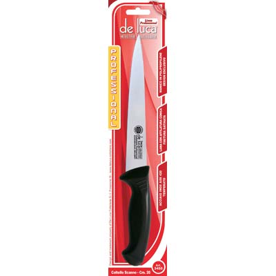 COLTELLO MACELLAIO SCANNARE PROFESSIONAL DE LUCA - MANICO PLT/INOX CM 20- 2 pezzi