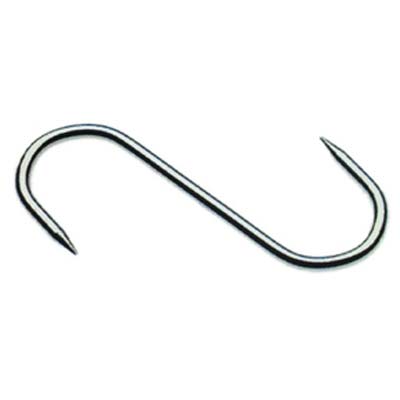 GANCIO MACELLAIO 2 PUNTE - INOX MM 140X6- 10 pezzi