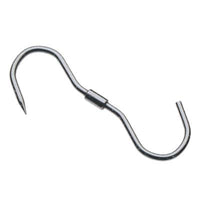 GANCIO MACELLAIO GIREVOLE 1 PUNTA - INOX MM 220X9- 10 pezzi