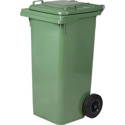 BIDONE IMMONDIZIA GREEN 240 + RUOTE ICS  VERDE LT 240 CM 72X58 H.CM 106
