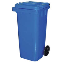 BIDONE IMMONDIZIA GREEN 120 + RUOTE ICS  AZZURRO LT 120 CM 55X50 H.CM 94