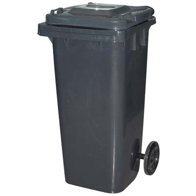 BIDONE IMMONDIZIA GREEN 120 + RUOTE ICS  GRIGIO LT 120 CM 55X50 H.CM 94