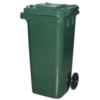 BIDONE IMMONDIZIA GREEN 120 + RUOTE ICS  VERDE LT 120 CM 55X50 H.CM 94