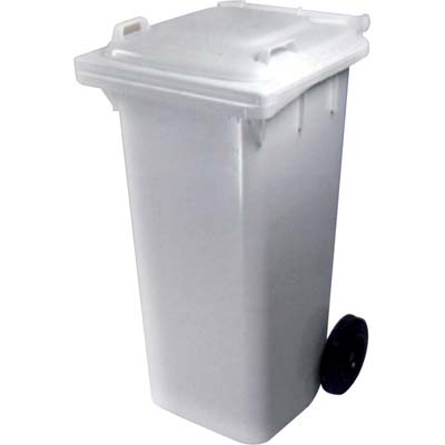 BIDONE IMMONDIZIA GREEN 120 + RUOTE ICS  BIANCO LT 120 CM 55X50 H.CM 94
