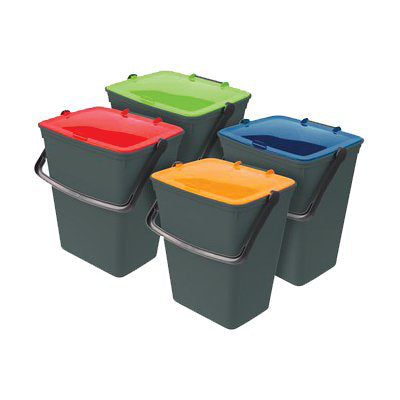 PATTUMIERA IMMONDIZIA ECOLOGICO SET 4 - COLORI MIX LT 15 CM 31X27 H.CM 41- 1 confezioni