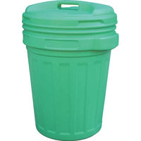 BIDONE IMMONDIZIA + COPERCHIO A VITE  VERDE LT 70 CM 45 H.CM 62