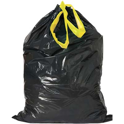 SACCO IMMONDIZIA CASA + MANIGLIE - NERO CM 55X65 CF=PZ 15- 60 confezioni