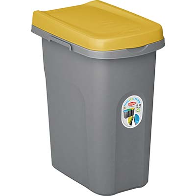 PATTUMIERA IMMONDIZIA ECO SYSTEM STEFANPLAST - GIALLO LT 15 CM 33X22 H.CM 41- 2 pezzi