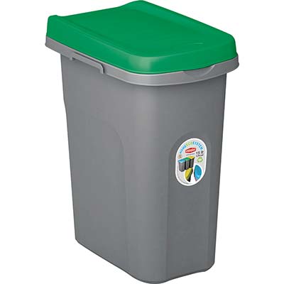 PATTUMIERA IMMONDIZIA ECO SYSTEM STEFANPLAST - VERDE LT 15 CM 33X22 H.CM 41- 2 pezzi