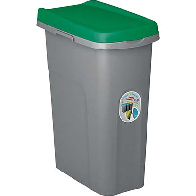 PATTUMIERA IMMONDIZIA ECO SYSTEM STEFANPLAST  VERDE LT 25 CM 39X24 H.CM 51