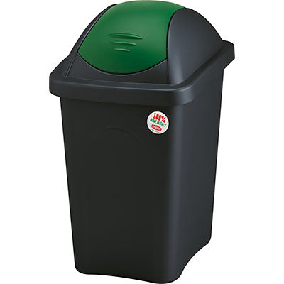 BIDONE IMMONDIZIA MULTIPAT STEFANPLAST - VERDE LT 60 CM 39X39 H.CM 68- 2 pezzi