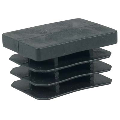 PUNTALE INTERNO RETTANGOLARE ALETTATO - PE NERO MM 30X40- 50 pezzi