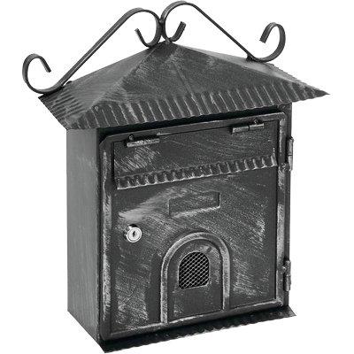 CASSETTA POSTA PORTONCINO PLUS  ACCIAIO VERN NERO/ARGENTO MM 220X80 H.MM 340