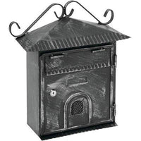 CASSETTA POSTA PORTONCINO PLUS  ACCIAIO VERN NERO/ARGENTO MM 220X80 H.MM 340