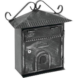 CASSETTA POSTA PORTONCINO PLUS  ACCIAIO VERN NERO/ARGENTO MM 220X80 H.MM 340