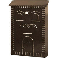 CASSETTA POSTA CASETTA 702  ACCIAIO VERN NERO/RAME MM 250X80 H.MM 380