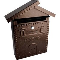 CASSETTA POSTA CASETTA 700  ACCIAIO VERN NERO/RAME MM 280X90 H.MM 350