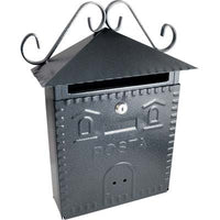 CASSETTA POSTA CASETTA 703  ACCIAIO VERN NERO/ARGENTO MM 300X100 H.MM 360