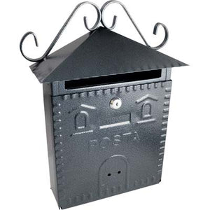 CASSETTA POSTA CASETTA 703  ACCIAIO VERN NERO/ARGENTO MM 300X100 H.MM 360