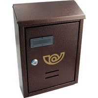CASSETTA POSTA TRADIZIONE DELUXE  ACCIAIO VERN NERO/RAME MM 210X70 H.MM 300