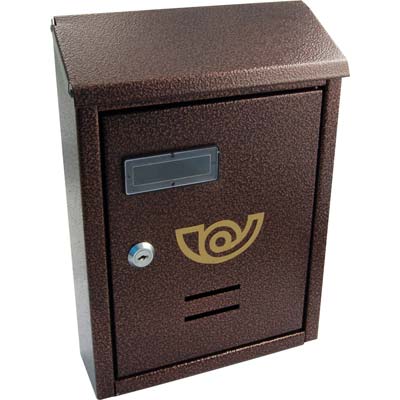 CASSETTA POSTA TRADIZIONE DELUXE  ACCIAIO VERN NERO/RAME MM 210X70 H.MM 300