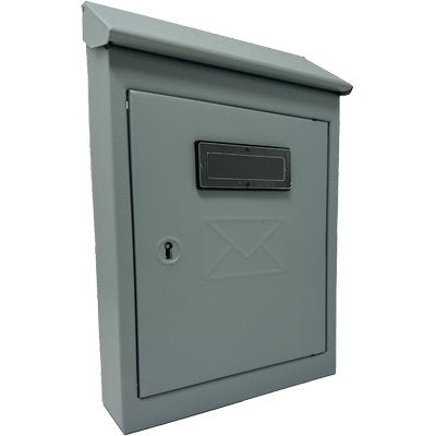 CASSETTA POSTA TRADIZIONE EGIZIA MINI  ACCIAIO VERN GRIGIO MM 175X50 H.MM 260