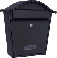 CASSETTA POSTA COUNTRY DOMUS  ACCIAIO VERN NERO MM 360X135 H.MM 370