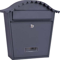 CASSETTA POSTA COUNTRY DOMUS  ACCIAIO VERN ANTRACITE MM 360X135 H.MM 370