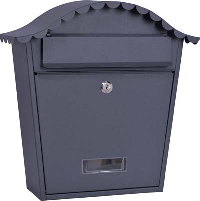 CASSETTA POSTA COUNTRY DOMUS  ACCIAIO VERN ANTRACITE MM 360X135 H.MM 370