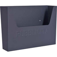 CASSETTA PORTA PUBBLICITA DOMUS  ACCIAIO VERN ANTRACITE MM 355X100 H.MM 290