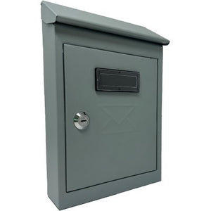 CASSETTA POSTA TRADIZIONE + CILINDRO MINI  ACCIAIO VERN GRIGIO 175X50 H 260