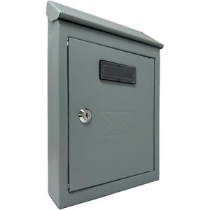 CASSETTA POSTA TRADIZIONE + CILINDRO MAXI  ACCIAIO VERN GRIGIO 200X60 H.300