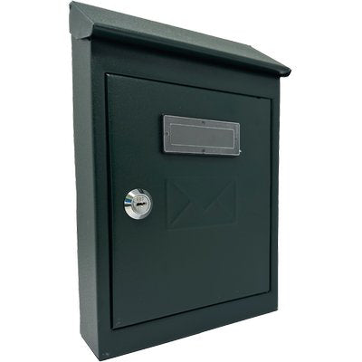 CASSETTA POSTA TRADIZIONE + CILINDRO MAXI  ACCIAIO VERN VERDE 200X60 H.300