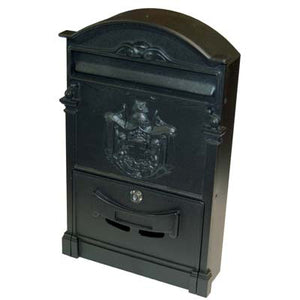 CASSETTA POSTA REGIA DOMUS  ALLUMINIO PRESSOFUSO NERO MM 260X90 H.MM 410