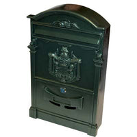 CASSETTA POSTA REGIA DOMUS  ALLUMINIO PRESSOFUSO VERDE MM 260X90 H.MM 410