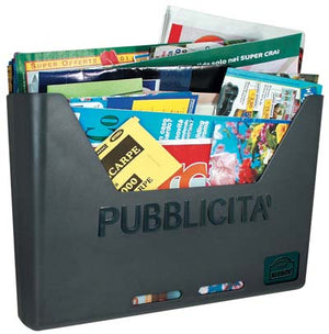 CASSETTA PORTA PUBBLICITA CAROSELLO ALUBOX  POLICARBONATO ANTRACITE MM 250X75 H.MM 360